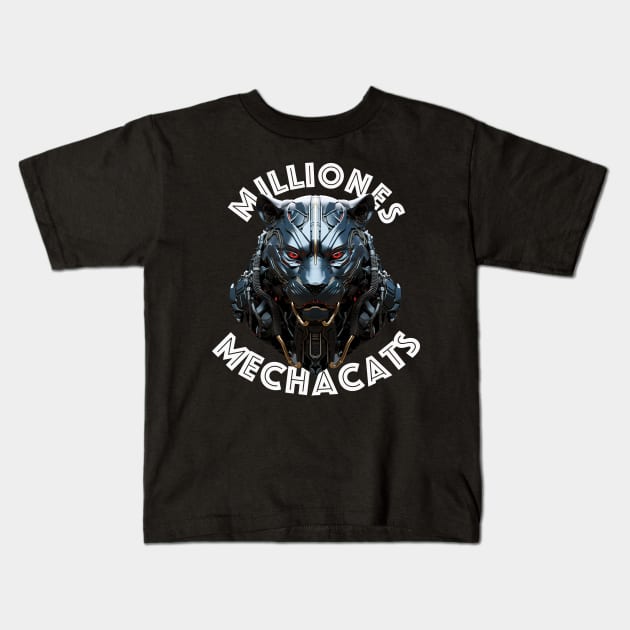 Milliones Mechacats Kids T-Shirt by Uprep Milliones